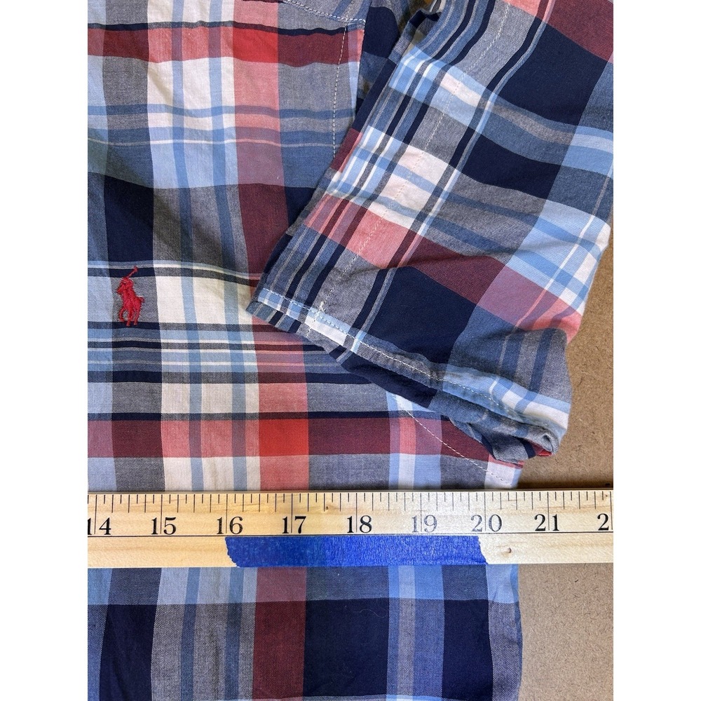 Polo Ralph Lauren Short Sleeve Button Down Plaid Shirt Boys/Youth XL (18-24) - Picture 9 of 11